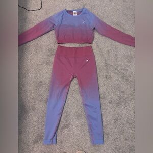 Gym shark ombré workout set
